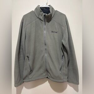 Marmot Polartec Gray Full Zip Fleece Size L
